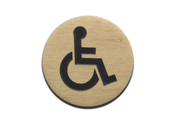 round metal handicap tag